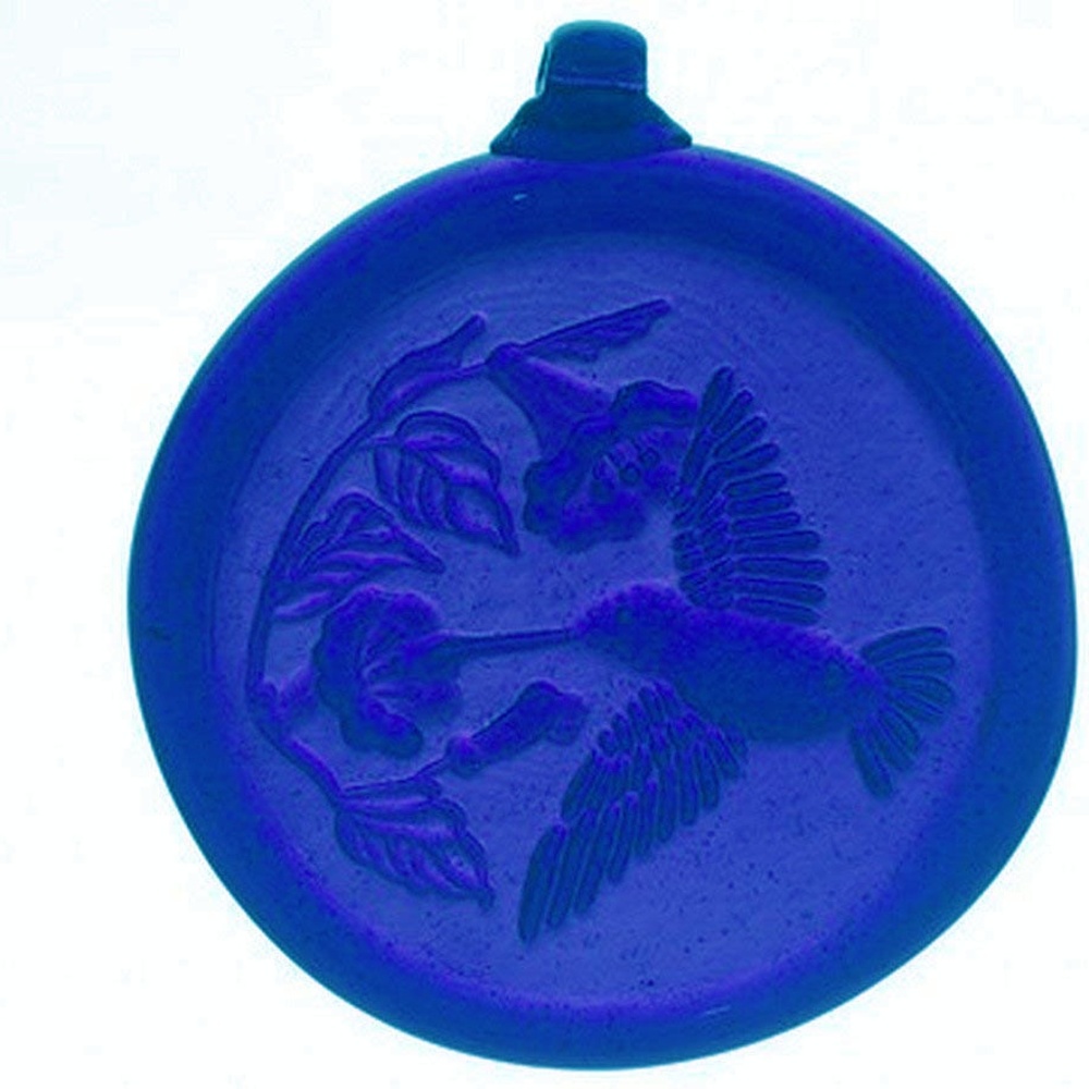 blue hummingbird suncatcher ornament glass rondel